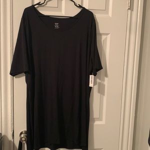 Black tunic tee-shirt. 3X. BRAND NEW